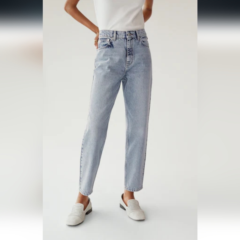 Mango Light Blue High Rise Jeans